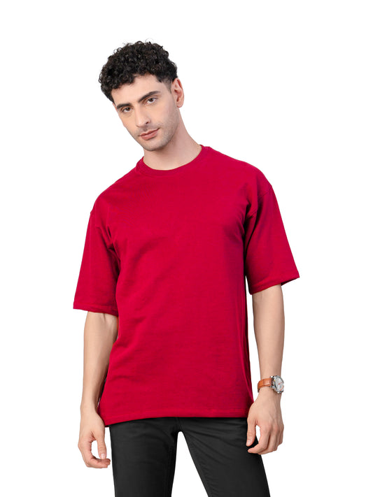 Men's RED Oversized Baggy Fit T-Shirt