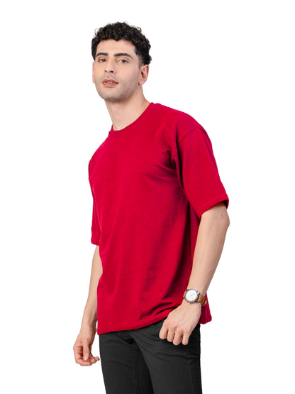 Men's RED Oversized Baggy Fit T-Shirt