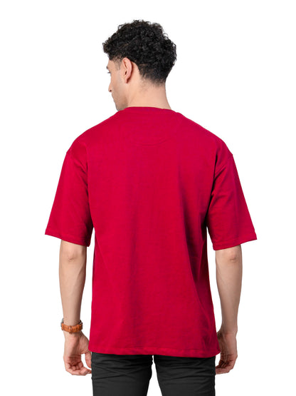 Men's RED Oversized Baggy Fit T-Shirt