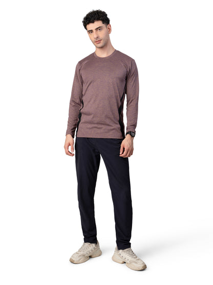 Men's COPPER MELANGE Full Sleeve Activewear T-SHIRT