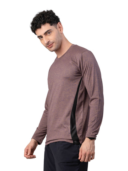 Men's COPPER MELANGE Full Sleeve Activewear T-SHIRT