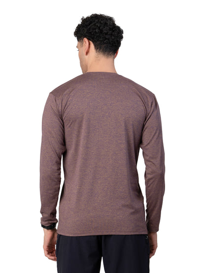 Men's COPPER MELANGE Full Sleeve Activewear T-SHIRT