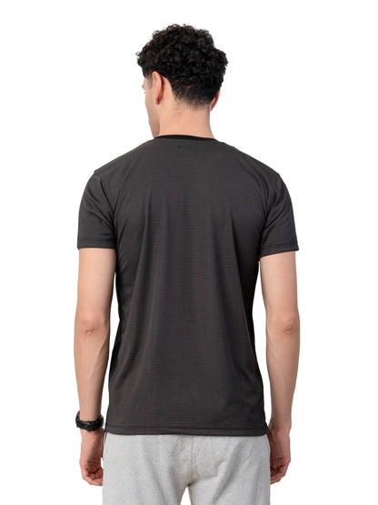 Men's CHARCOAL BLACK Active Wear T-SHIRT